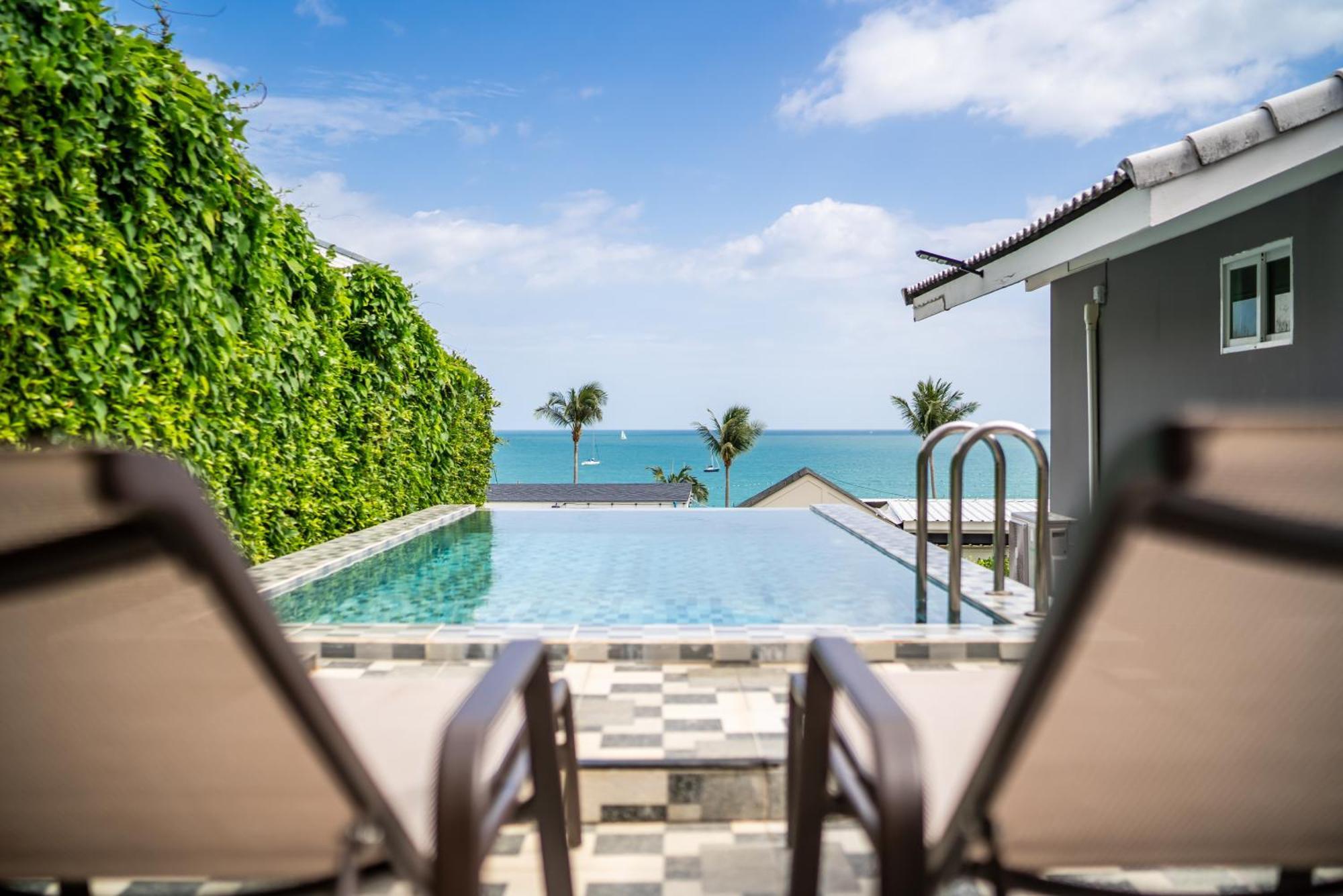 Mona Seaview Pool Villa Beach Front Aoyon Beach 반 아오 마크함 객실 사진